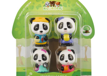 Lot de 4 personnages famille “Panda”